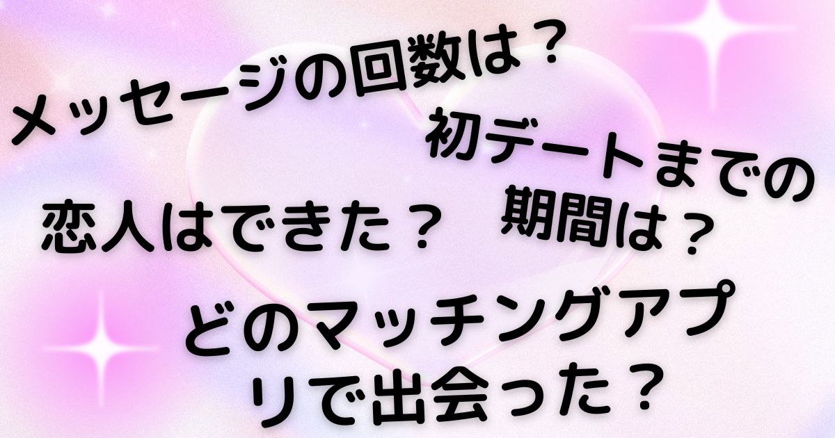 マッチングアプリで「デートできた女性」100人に独自アンケート！要した期間は"2週間未満"が最多